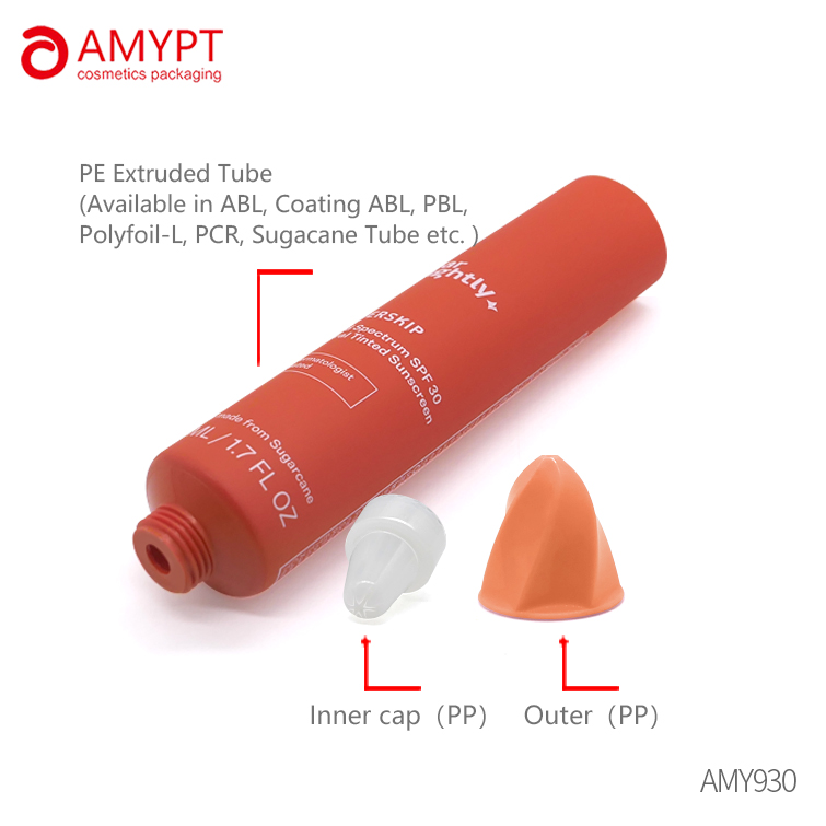 Tubo cosmético de alta calidad de la crema de manos del PE del color de encargo del cuidado de la piel D30