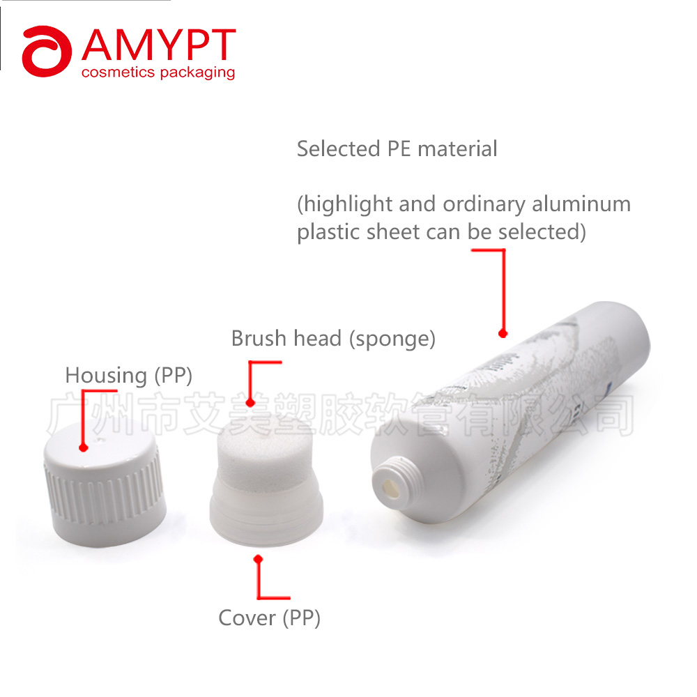 Nuevo cepillo de embalaje de plástico, limpiador Facial de masaje, tubo cosmético en forma de plástico PE con cabezal de cepillo